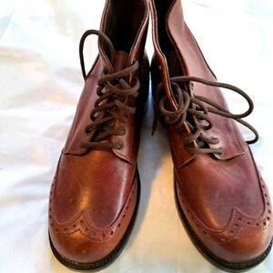 Bed Stu brown wingtip boots